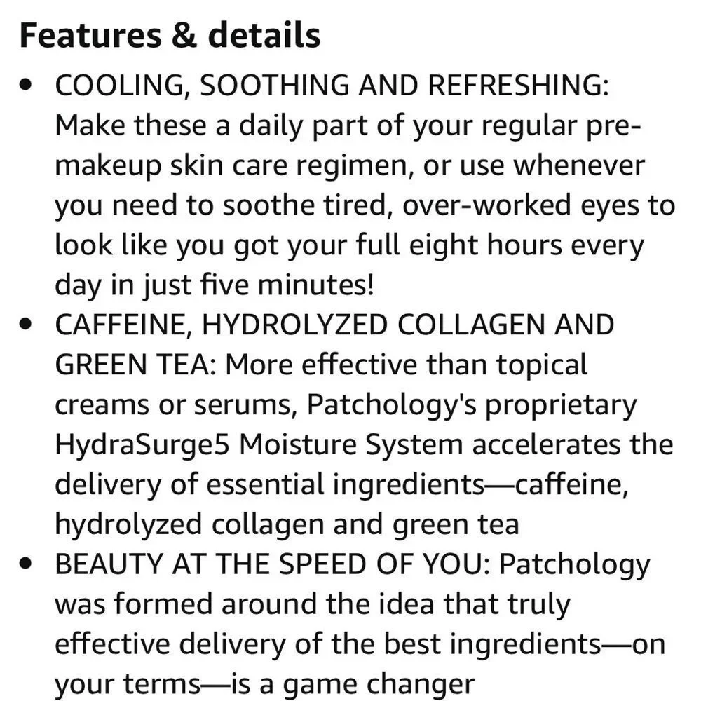 $3 🌙 Pathology‎ Flashpatch Rejuvenating Eye Gels